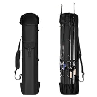 LEADALLWAY Fishing Rod Bag Durable Folding Oxford Fabric Fishing Tackle  Carry Case Bag Multifunction Large Capacity Waterproof Fishing Rod Case  Holds