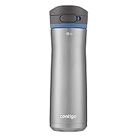 Jackson Chill 2.0 Vacuum-Insulated Stainless Steel Water Bottle, Secure Lid Technology for Leak-Proof Travel, Keeps Drinks Cold for 12 Hours, 20oz Steel/Blue Corn