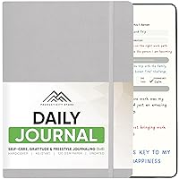 Journal For Men & Women - Gratitude Journal, Self Care & Mental Health Journal For Women & Men - A5 - Grey - Productivity Store