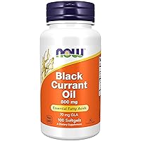 Supplements, Black Currant Oil 500 mg with 70mg of GLA (Gamma-Linolenic Acid), 100 Softgels