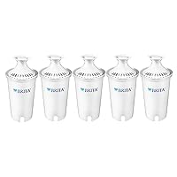 Brita Standard Water Filter, Standard Replacement Filters for Pitchers and Dispensers, BPA Free - 5 Count