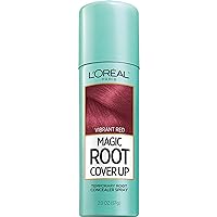 L'Oreal Paris Magic Root Cover Up Temporary Concealer Spray for Gray Hair, Bright Red, 2 Oz