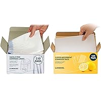 250 Commode Liners + 100 Lemon Scented Super Absorbent Pads - Universal Fit Disposable Bedside Commode Liners with Pads for Adult Commode Chairs or Portable Toilets