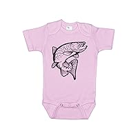 Trout Fishing Onesie/Brown Trout/Fly Fishing Baby Outfit/Unisex Bodysuit/Newborn Fishing Bodysuit