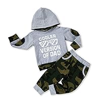 Viworld Baby Boy Pant Outfits Cooler Version of Dad Hoodie Camouflage Pants 2Pcs Casual Clothes