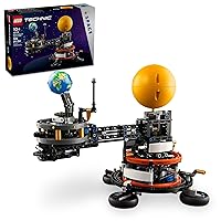 Technic Planet Earth and Moon in Orbit Building Set, Outer Space Birthday Gift for 10 Year Olds, Solar System Space Toy for Imaginative, Independent Play, Space Room Décor for Boys & Girls, 42179