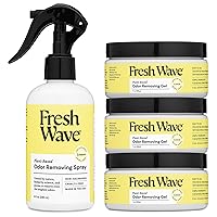 Fresh Wave Lemon Odor Removing Spray and Gel Bundle: (1) 8fl. oz. Spray and (3) 7oz. Gels