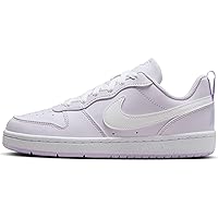 Nike Court Borough Low Recraft Big Kids' Shoes (DV5456-500, Barely Grape/White-Lilac Bloom) Size 6.5