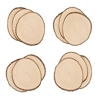 Walnut Hollow Basswood Round Extra Large with Live Edge Wood (Pack of 12) - for Wood Burning, Home Décor, and Rustic Weddings
