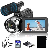 Video Camera Camcorder Ultra HD 2.7K 42MP Digital Cameras Recorder for YouTube TikTok 3 Inch 270 Degree Rotation Screen 18X Zoom Vlogging Camcorders for Kids,Teens,Students,Beginners,Elders