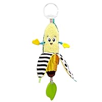 LAMAZE Bea The Banana, Clip on Pram and Pushchair Newborn Baby Toy, Sensory Toy for Babies with Colours and Sounds, Development Toy for Boys and Girls Aged 0 to 24 Months