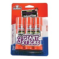 Disappearing Purple School Glue Sticks, Washable, 22 Grams, 3 Count