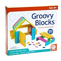 Groovy Blocks Mindware 120 Piece Set - Building Blocks for Kids Ages 4+ Classroom Must Haves