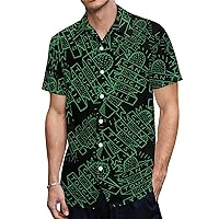 Don't Touch Cactus Men's Shirt Button Down Short Sleeve Dress Shirts Casual Beach Tops for Office Travel