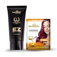 Argan Hair Mask-Deep Conditioning & Hydration For Healthier Looking Hair-25gm + Hair Color Cream for Gray Hair Coverage