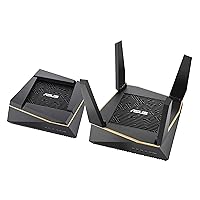 ASUS AX6100 WiFi 6 Gaming Mesh Router (RT-AX92U 2 Pack) - Tri-Band Gigabit Wireless Internet Router, Gaming & Streaming, AiMesh Compatible, Included Lifetime Internet Security, Adaptive QoS