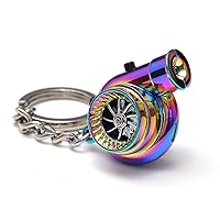 Rechargeable Electric Electronic Turbo Keychain with Sounds + LED! - Neochrome NEW Version 5 (V5)