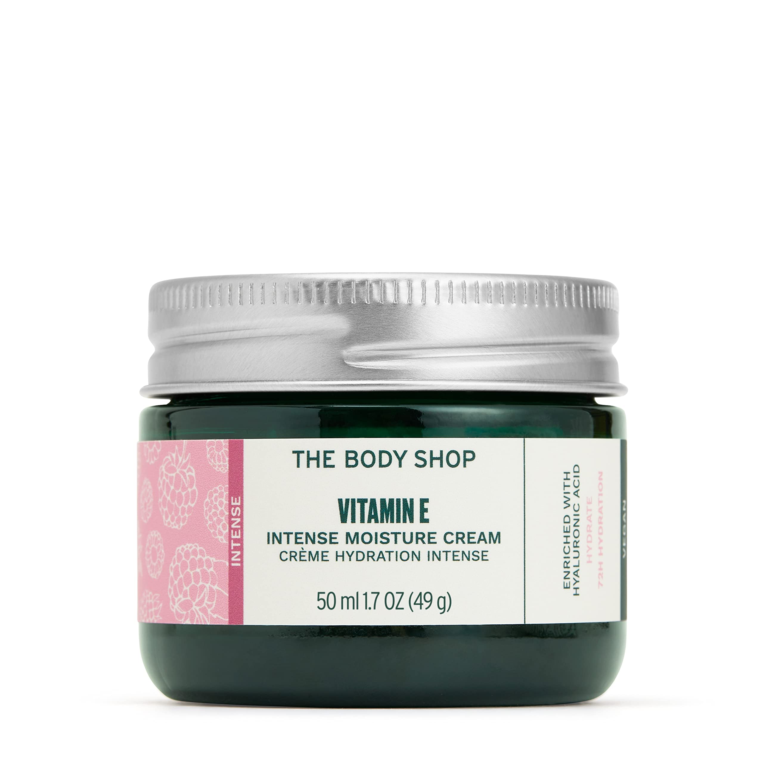 The Body Shop Vitamin E Intense Moisturizer, For Dry Skin, with Hyaluronic Acid, 72Hr Hydration, Vegan, 1.7 Oz
