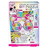 Fashion Angels See The Good Coloring Puzzle - (12719) DIY Color by Number Puzzle, 300 Pieces, Includes 8 Markers, Great Gift for Kids Ages 8 and Up, Multi