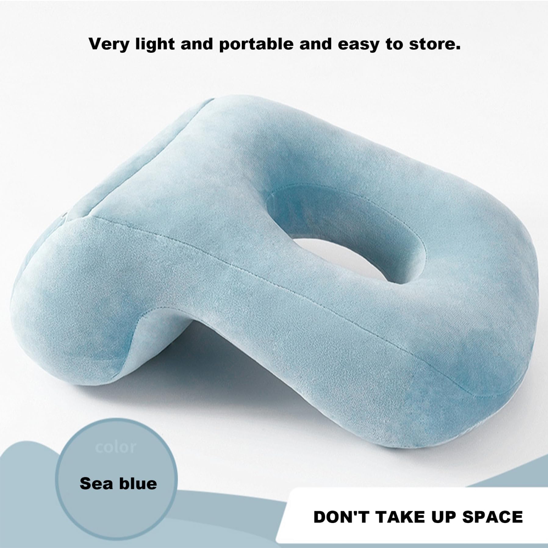 Pillow with Arm Hole,Face Down Pillow Slow Rebound Hollow Face Pillow Soft Sleeping Pillow with Arm Hole Breathable Arm Pillow for School Office Napping