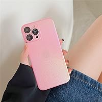 Luxury Transparent Cold Phone Case for iPhone 12 pro max 13 pro max Cases Rainbow Thin Light PC Hard Camera Protect Cover,Pink,for iPhone 11Pro Max