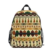 Kids Backpack African Women Tribal Stripe Nursery Bags for Preschool Children