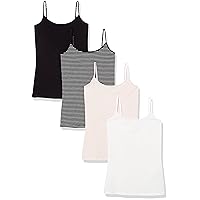 Amazon Essentials Women's Slim-Fit Camisole, Pack of 4