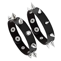 MILAKOO Men Punk Leather Bracelet Spike Cuff Wrap Bracelets Wristband for Women