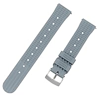 Clockwork Synergy -Waffle Quick Release Rubber Watch Bands for Men and Women, Watches and Smartwatches, Multiple Colors, 20mm, 22mm