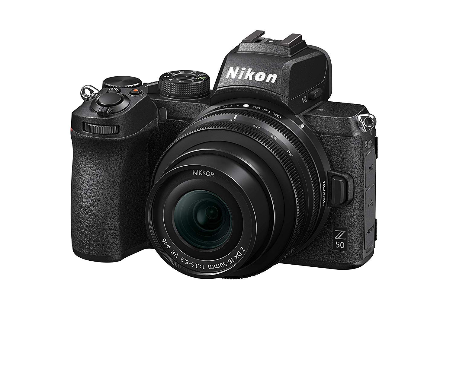 Nikon Z50 + Z DX 16-50mm + FTZ Mirrorless Camera Kit (209-point Hybrid AF, High Speed Image Processing, 4K UHD Movies, High Resolution LCD Monitor) VOA050K004 Black