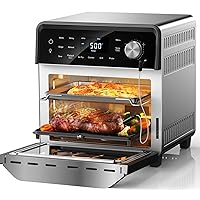 Nuwave TODD ENGLISH Air Fryer Grill Oven Combo, TRUE Char & Flavor, 100 in 1 Super Convection Toaster Oven Countertop, Excellent Thermal Insulation, POWERPORT™ Plug-In Grill, 550°F, Stainless Steel