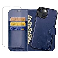 OCASE Compatible with iPhone 14 Wallet Case with Card Holders, Magnetic Detachable 2 in 1 Flip PU Leather Case Folio RFID Blocking Kickstand Shockproof Removable Phone Cover 6.1 Inch 2022 (Blue)
