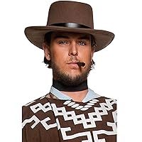 Smiffy's Men's Authentic Western Wandering Gunman Hat with Rim