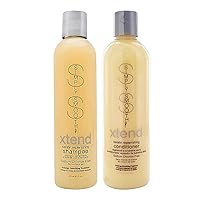 SIMPLY SMOOTH Keratin Replenishing Original Shampoo & Conditioner Keratin & Collagen Infused Daily Cleanser For All Hair Types Restores Depleted Hair, Provides Strength & Enhances Shine 8.5 Oz.