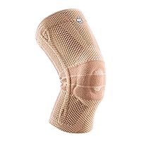 Bauerfeind GenuTrain Knee Support Brace (New Version) - Targeted Support for Pain Relief & Stabilization for Weak, Swollen & Injured Knees & Arthritis - Size 3C, Comfort - Color Nature