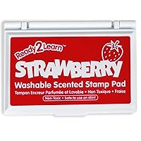 READY 2 LEARN Scented Stamp Pad - Strawberry - Red - Non-Toxic - Fade Resistant - Fun Art Supplies for Kids