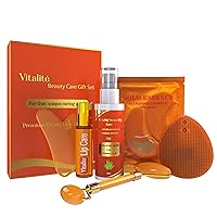 Vitalite Gift Set Astaxanthin Serum Antioxidant Anti-aging Hyaluronic Acid, Vitamin A, C, E, UV Sun Shield, Supports Skin Hydration & Firmness, Supports Skin Rejuvenation