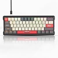 IOAOI RGB Mechanical Keyboard 60 Percent Gaming Keyboard, Portable Wired Office Keyboard with Red Switch for Windows Laptop PC Mac
