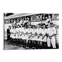 1992 Movie Poster A League of Their Own Poster Black And White Poster Canvas Wall Art Prints for Wall Decor Room Decor Bedroom Decor Gifts 16x24inch(40x60cm) Frame-style