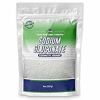 Sodium Gluconate Powder – 227 Gm (8 Oz), Pure Sodium Gluconate for Skin, Sodium Gluconate Cosmetic Grade, Sodium Gluconate for Soap Making, Sodium Gluconate for Cosmetic, Sodium Gluconate Bulk