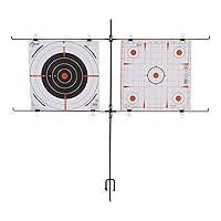 Allen Company EZ-Aim Double Target Metal Stand by Allen, 8 Clips Included, Holds 2 Paper Targets (Not Included), Black