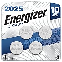Energizer 2025 Batteries (4 Pack), 3V Lithium Coin Batteries