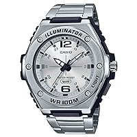Casio Men's Analogue Quarz Watch with Stainless Steel Strap MWA-100HD-7AVEF
