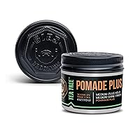 GIBS Tea Tree Pomade Plus, Medium-Plus Hold with Medium to High Shine, Clean ingredients and Made in USA, 4 oz