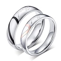 Romantic Heart 316L Stainless Steel Lover cz engagement ring womans fashion rings