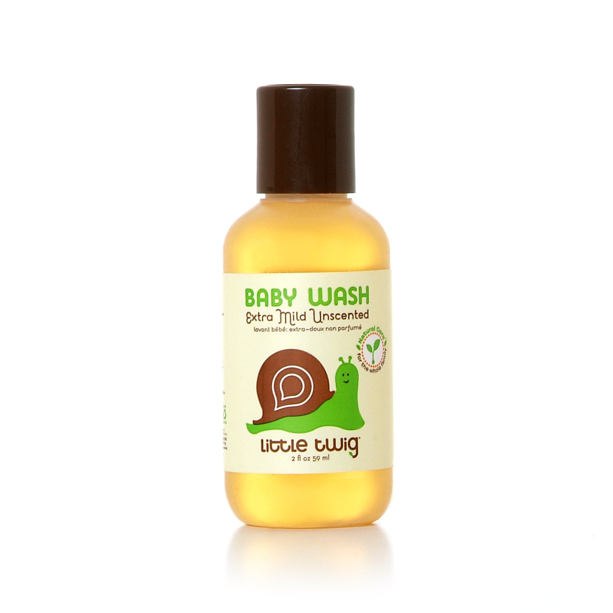 Little Twig All Natural, Hypoallergenic, Extra Mild Baby Wash for Sensitive Skin, Unscented, 2 Ounce Bottle