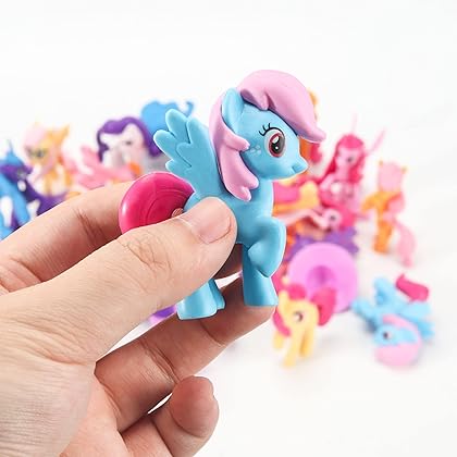 Ratebute Easter Gifts for Kids -26Pcs My Little Figures Pony Movie Collection Toy with 26Pcs Cards , Easter for School Classroom Exchange Gift Party Favors