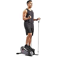 Sunny Health & Fitness Fully Assembled Magnetic Underdesk Elliptical Pedrer, Portable Foot & Leg Pedal Exerciser (White/Pink)