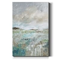 Canvas Rustic Art Prints for Home Cloudy Beachrock with High Tide Sea Waves Abstract Wall Paintings for Living Room Office Kitchen Decor - 24