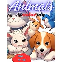 animals coloring: coloring book (Japanese Edition)
